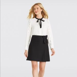 Draper James Essential Black Skirt with Bow NWOT